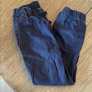 Kids Navy Blue Elastic Waist Pants